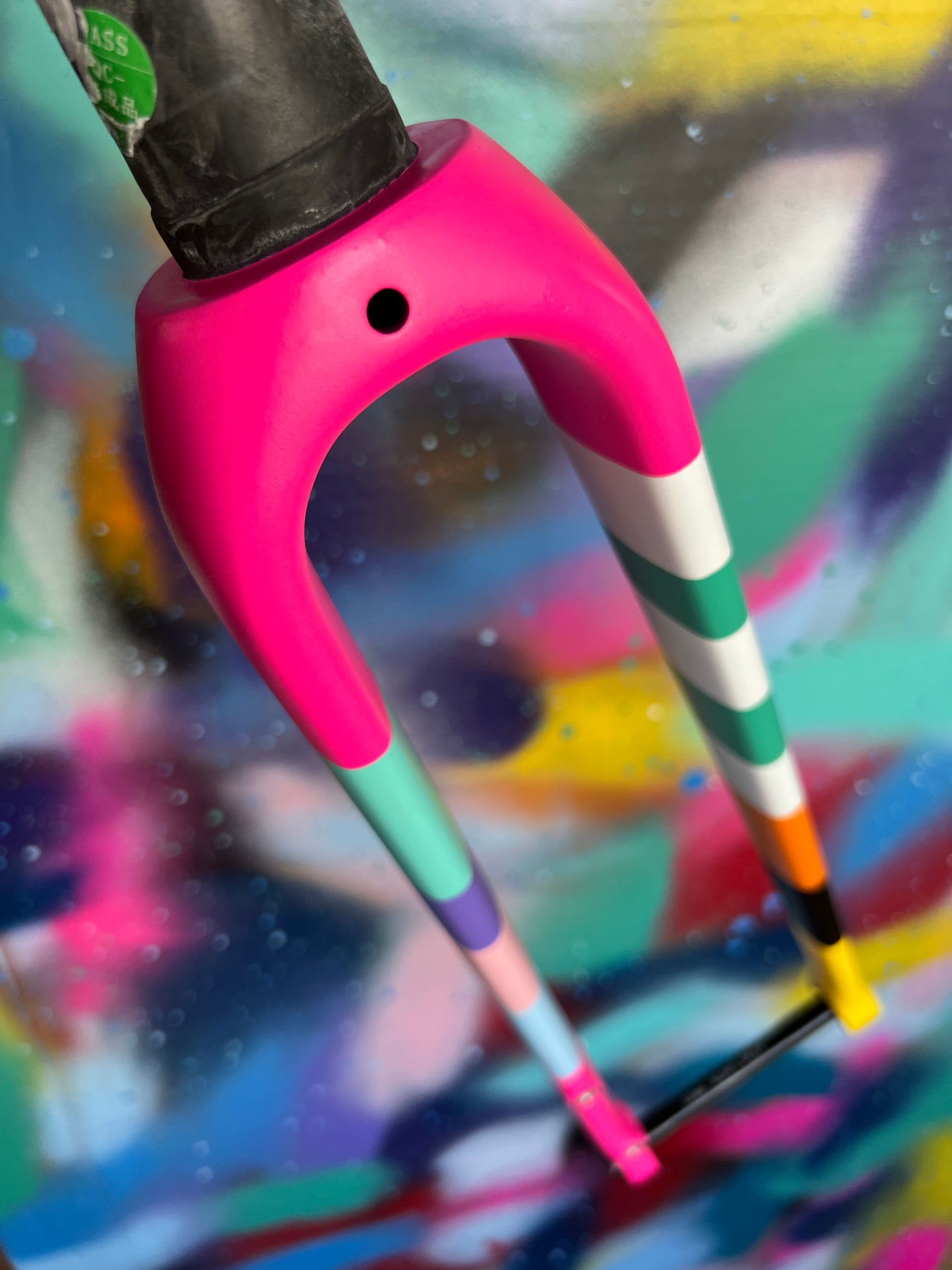 Custom Painted Carbon Gravel / Adventure Fork - Party Fork #07