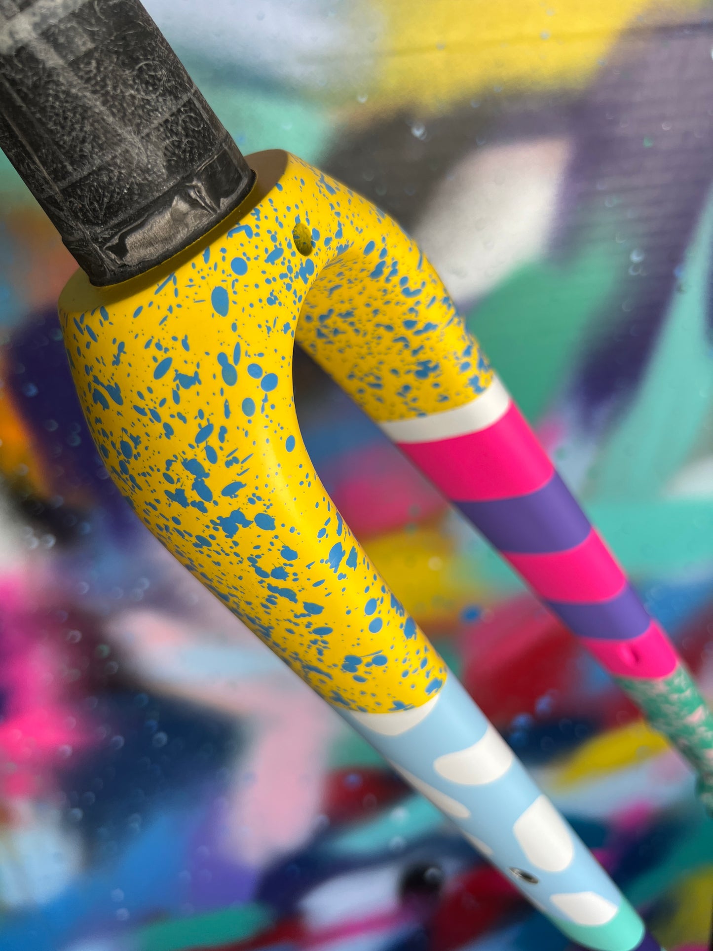 Custom Painted Carbon Gravel / Adventure Fork - Party Fork #11