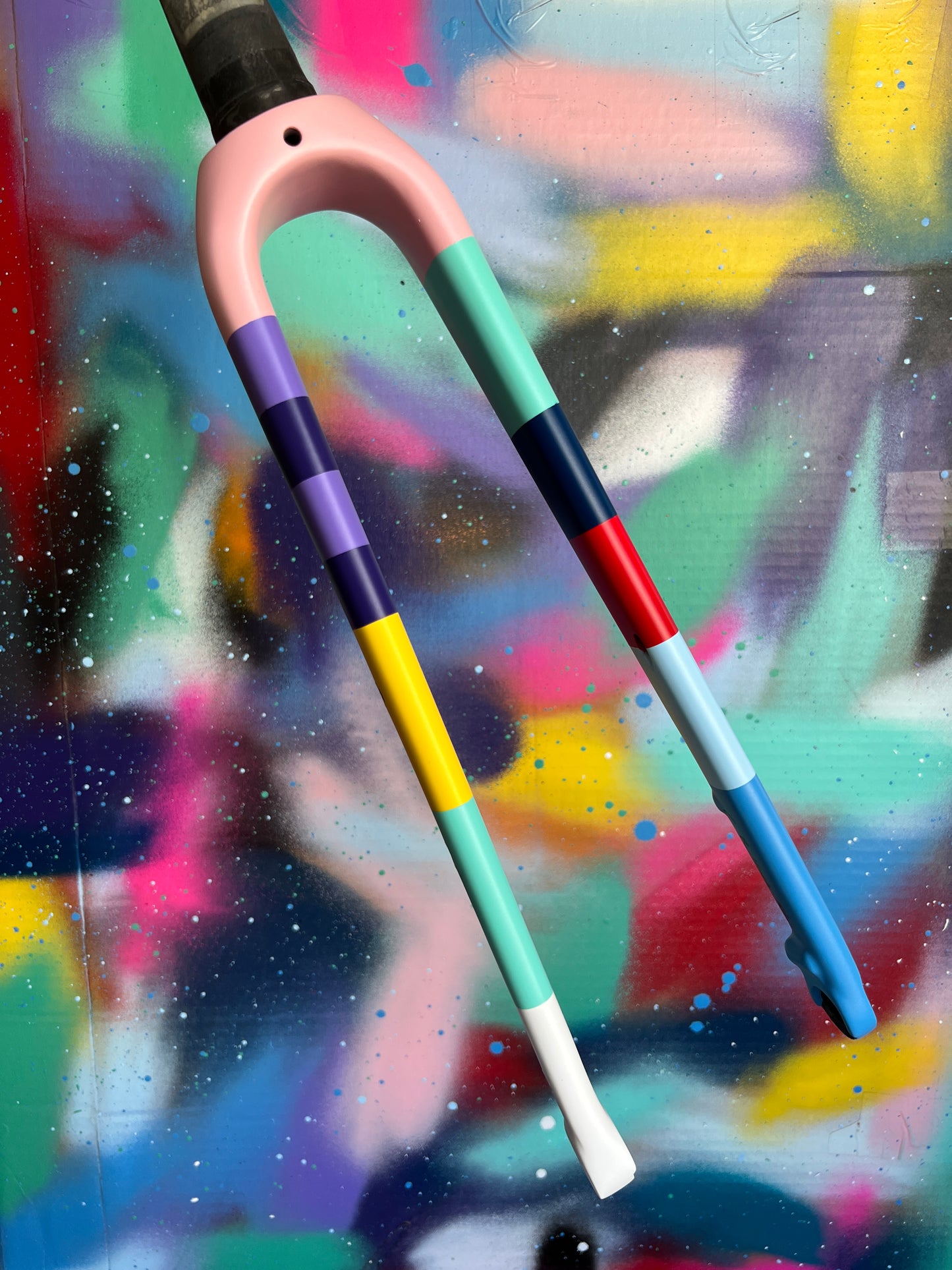 Custom Painted Carbon Gravel / Adventure Fork - Party Fork #05