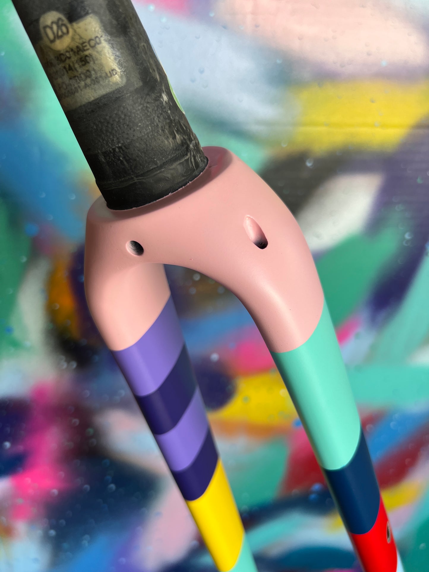 Custom Painted Carbon Gravel / Adventure Fork - Party Fork #05
