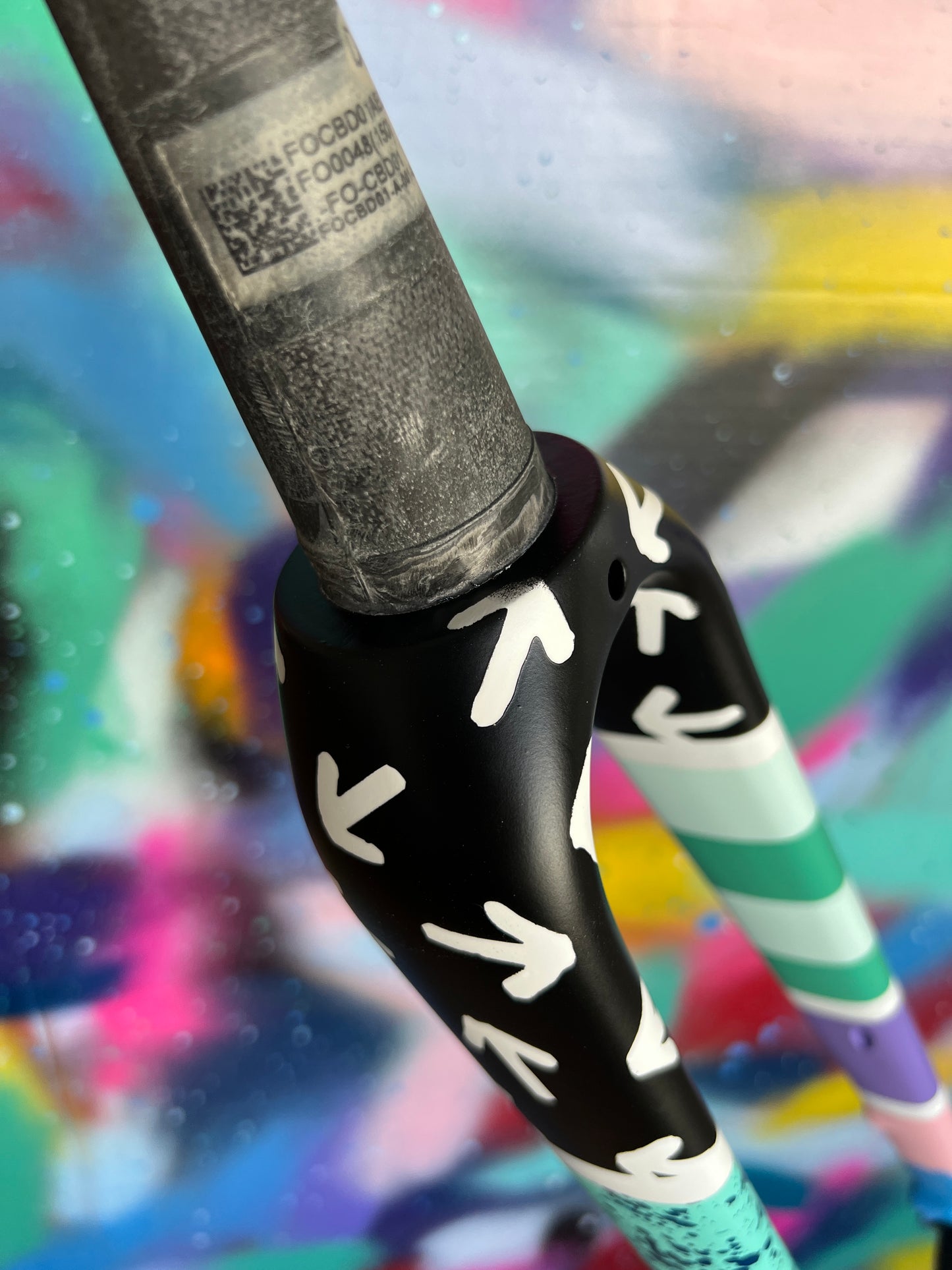Custom Painted Carbon Gravel / Adventure Fork - Party Fork #02