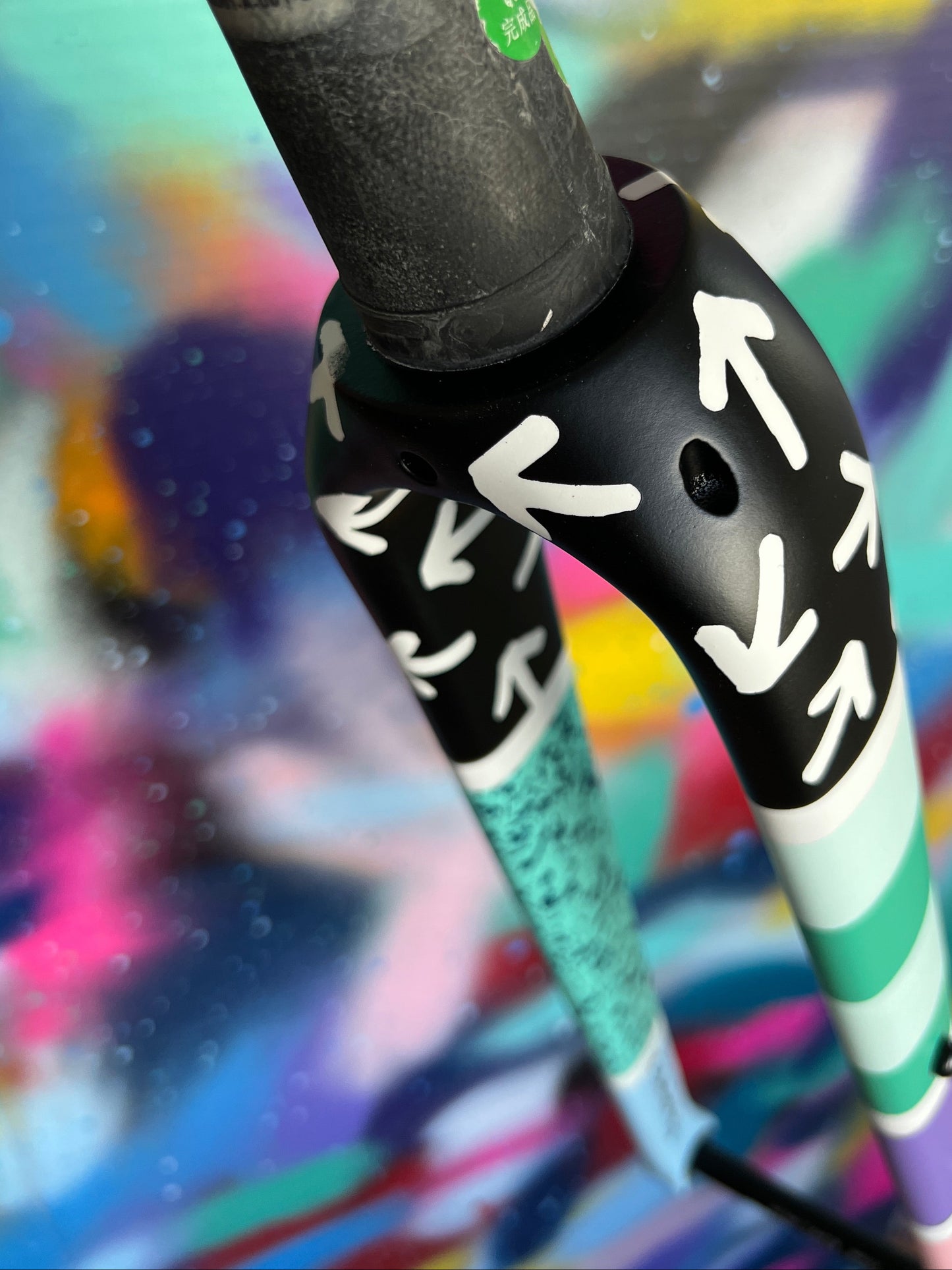 Custom Painted Carbon Gravel / Adventure Fork - Party Fork #02