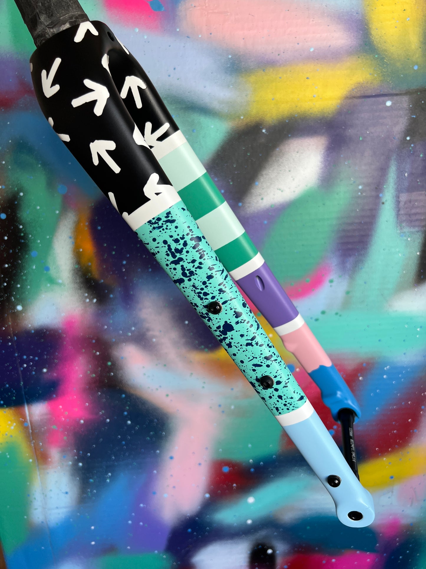 Custom Painted Carbon Gravel / Adventure Fork - Party Fork #02