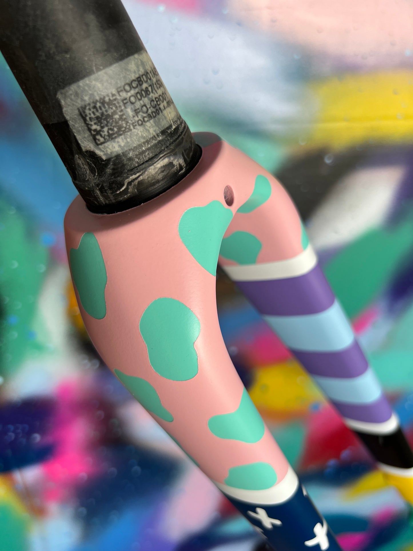 Custom Painted Carbon Gravel / Adventure Fork - Party Fork #04