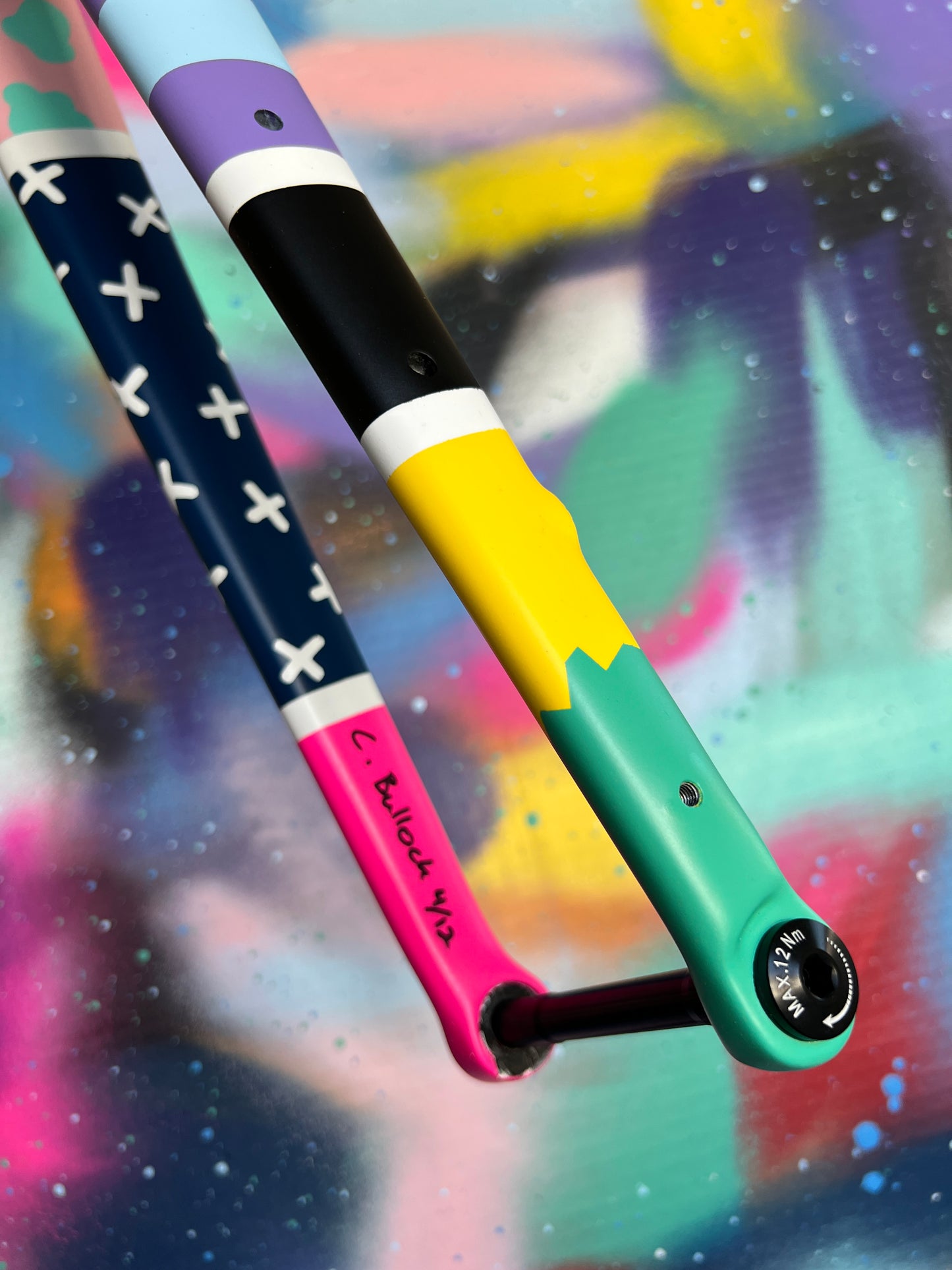 Custom Painted Carbon Gravel / Adventure Fork - Party Fork #04