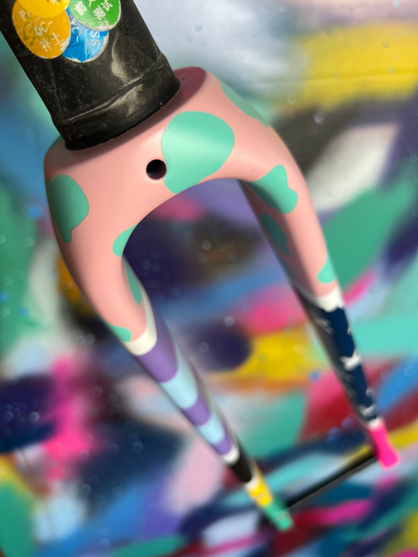 Custom Painted Carbon Gravel / Adventure Fork - Party Fork #04