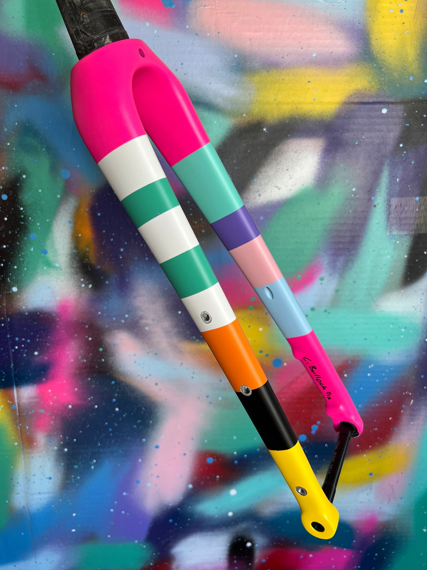 Custom Painted Carbon Gravel / Adventure Fork - Party Fork #07