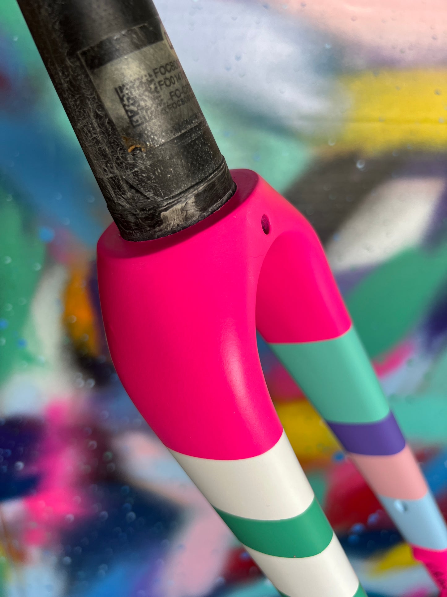 Custom Painted Carbon Gravel / Adventure Fork - Party Fork #07