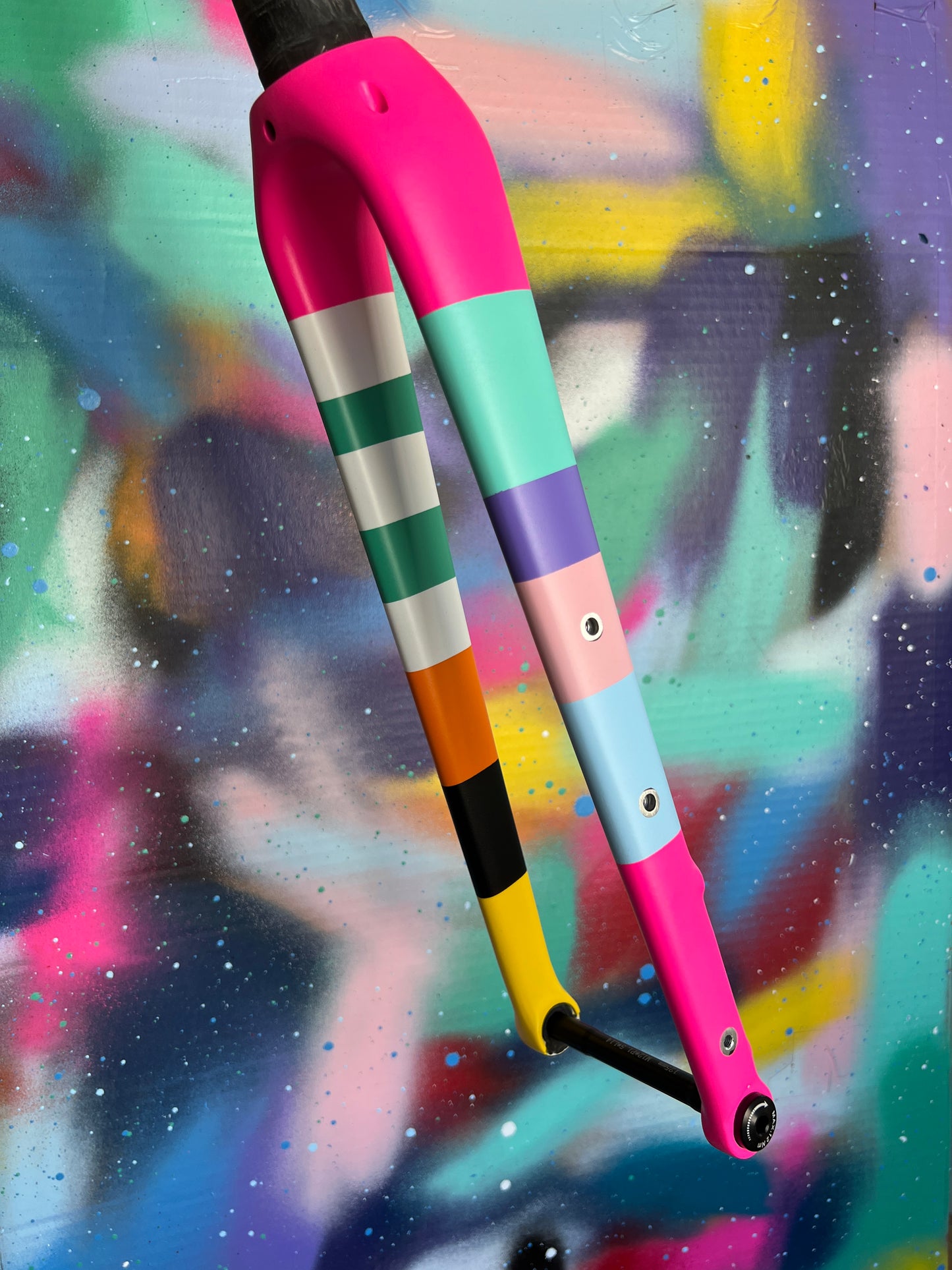 Custom Painted Carbon Gravel / Adventure Fork - Party Fork #07