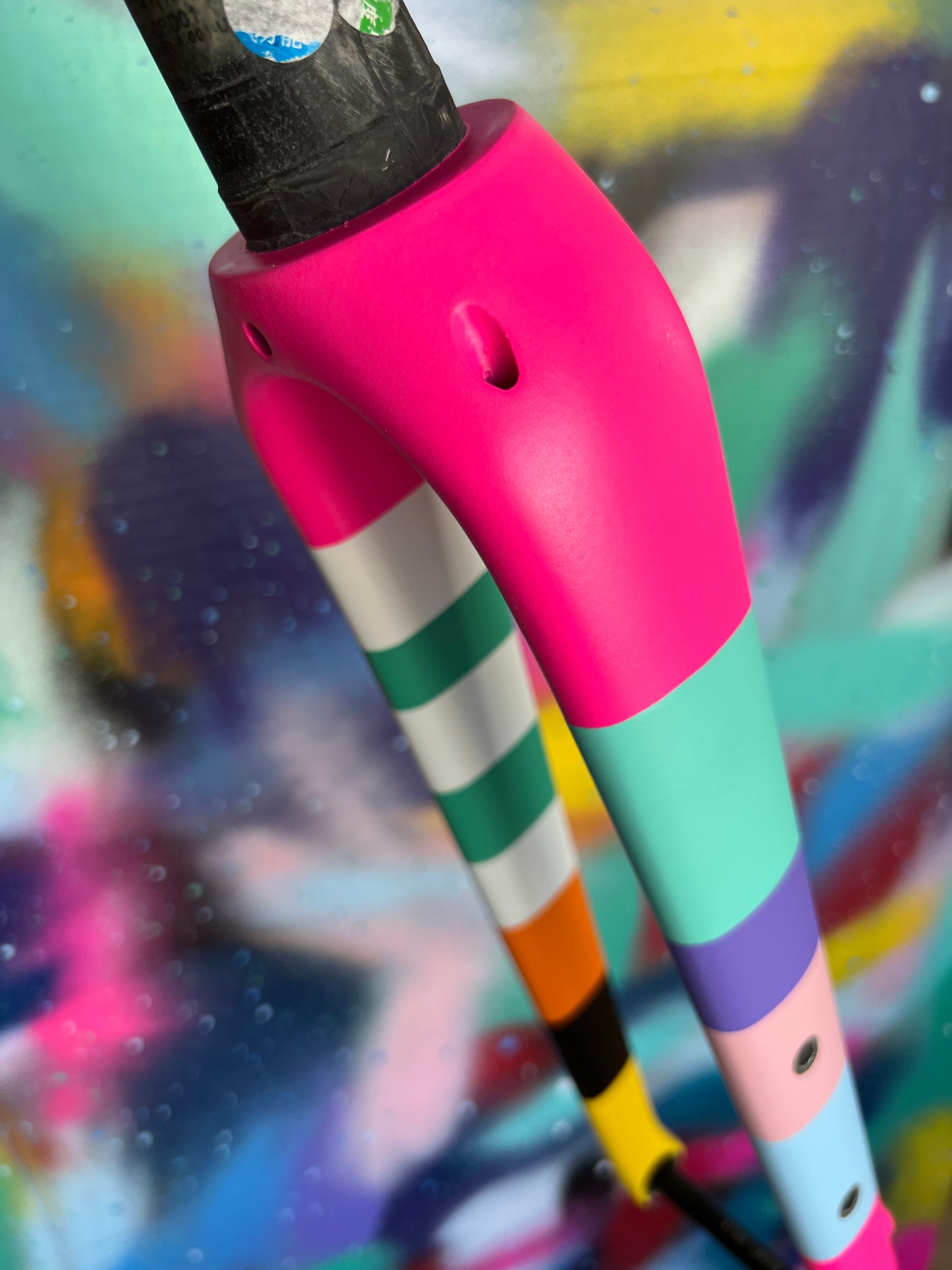 Custom Painted Carbon Gravel / Adventure Fork - Party Fork #07