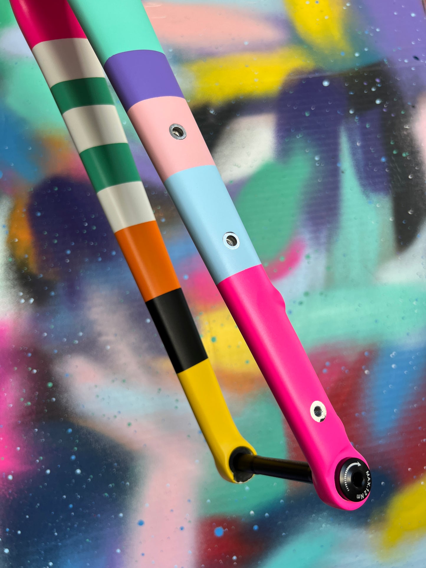 Custom Painted Carbon Gravel / Adventure Fork - Party Fork #07
