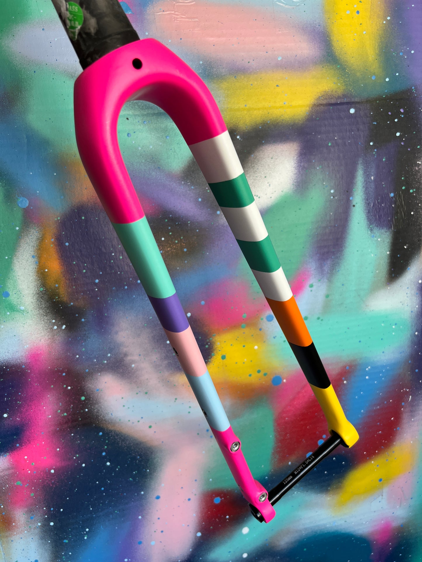 Custom Painted Carbon Gravel / Adventure Fork - Party Fork #07