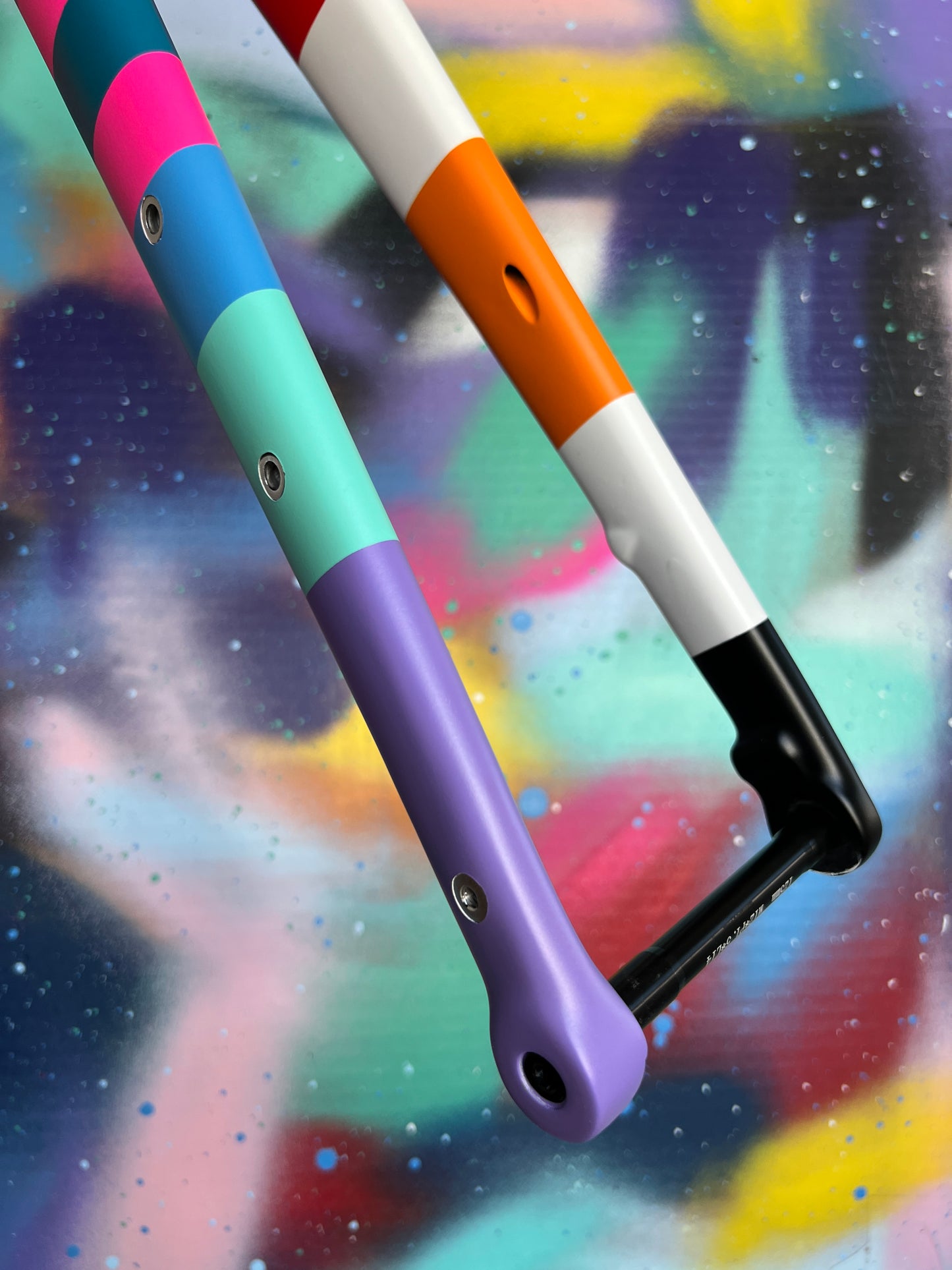 Custom Painted Carbon Gravel / Adventure Fork - Party Fork #08