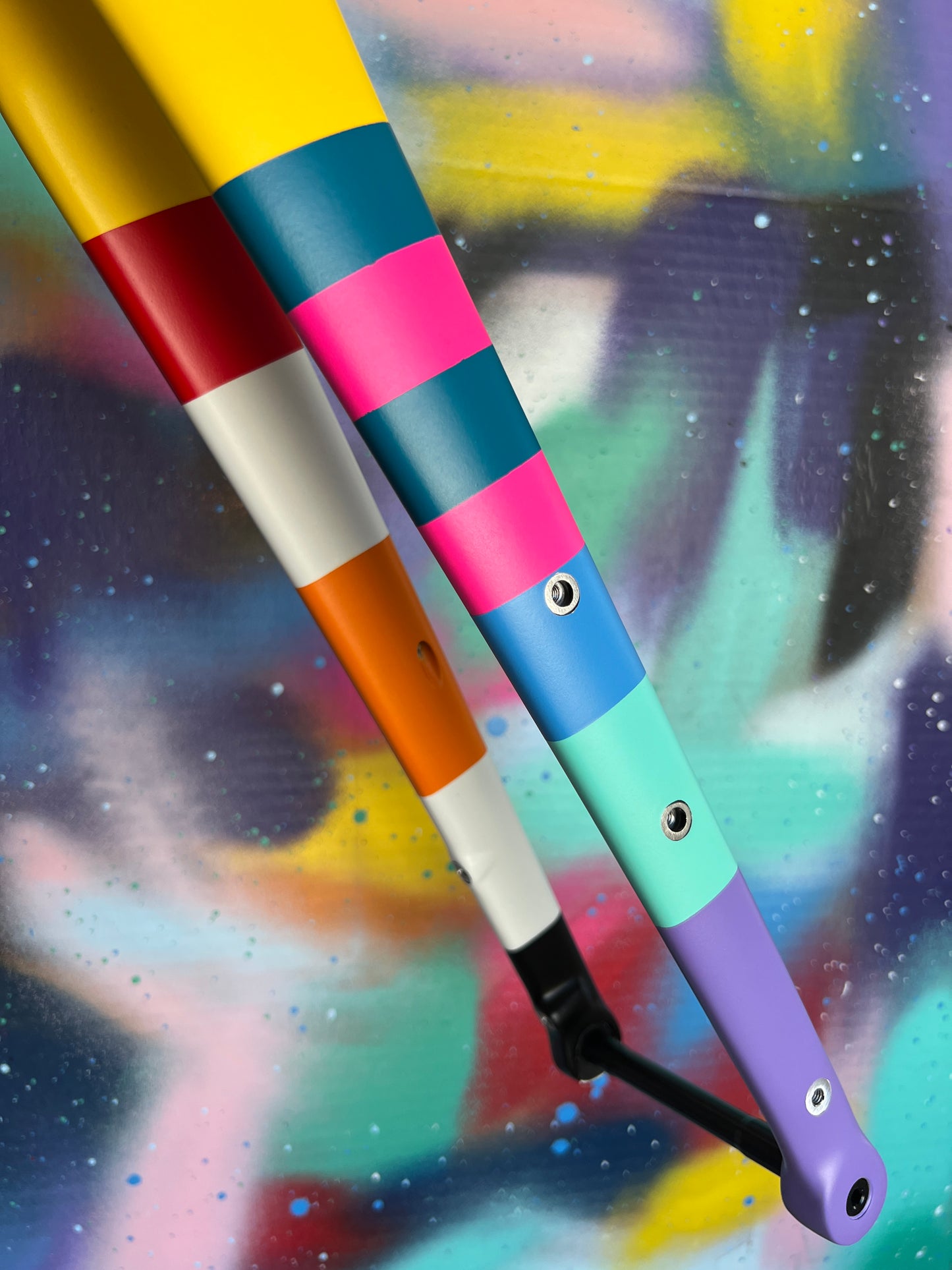 Custom Painted Carbon Gravel / Adventure Fork - Party Fork #08