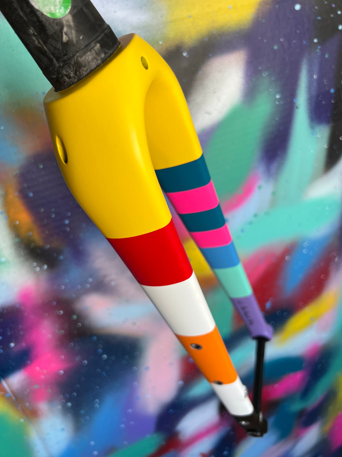 Custom Painted Carbon Gravel / Adventure Fork - Party Fork #08