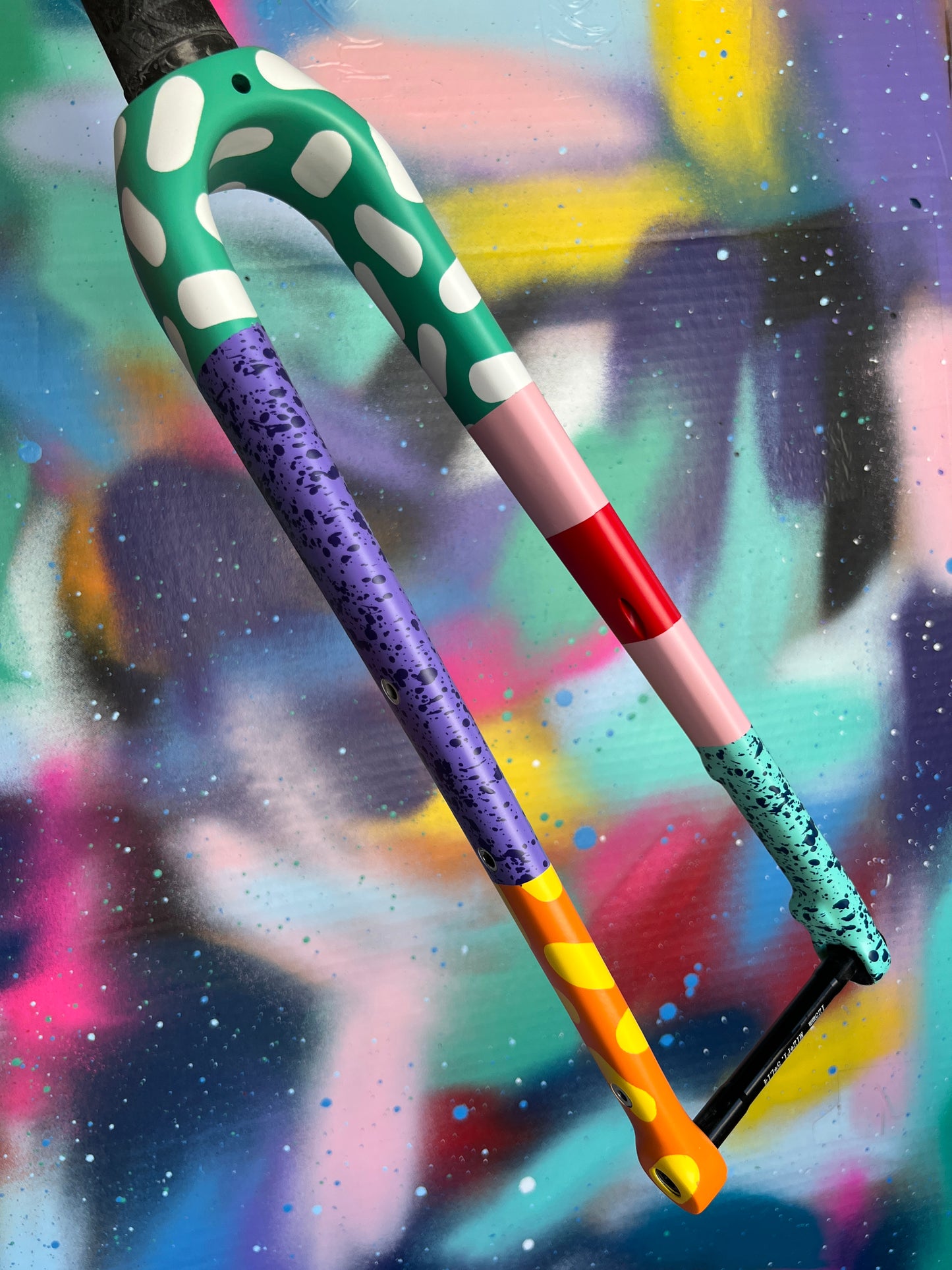 Custom Painted Carbon Gravel / Adventure Fork - Party Fork #10