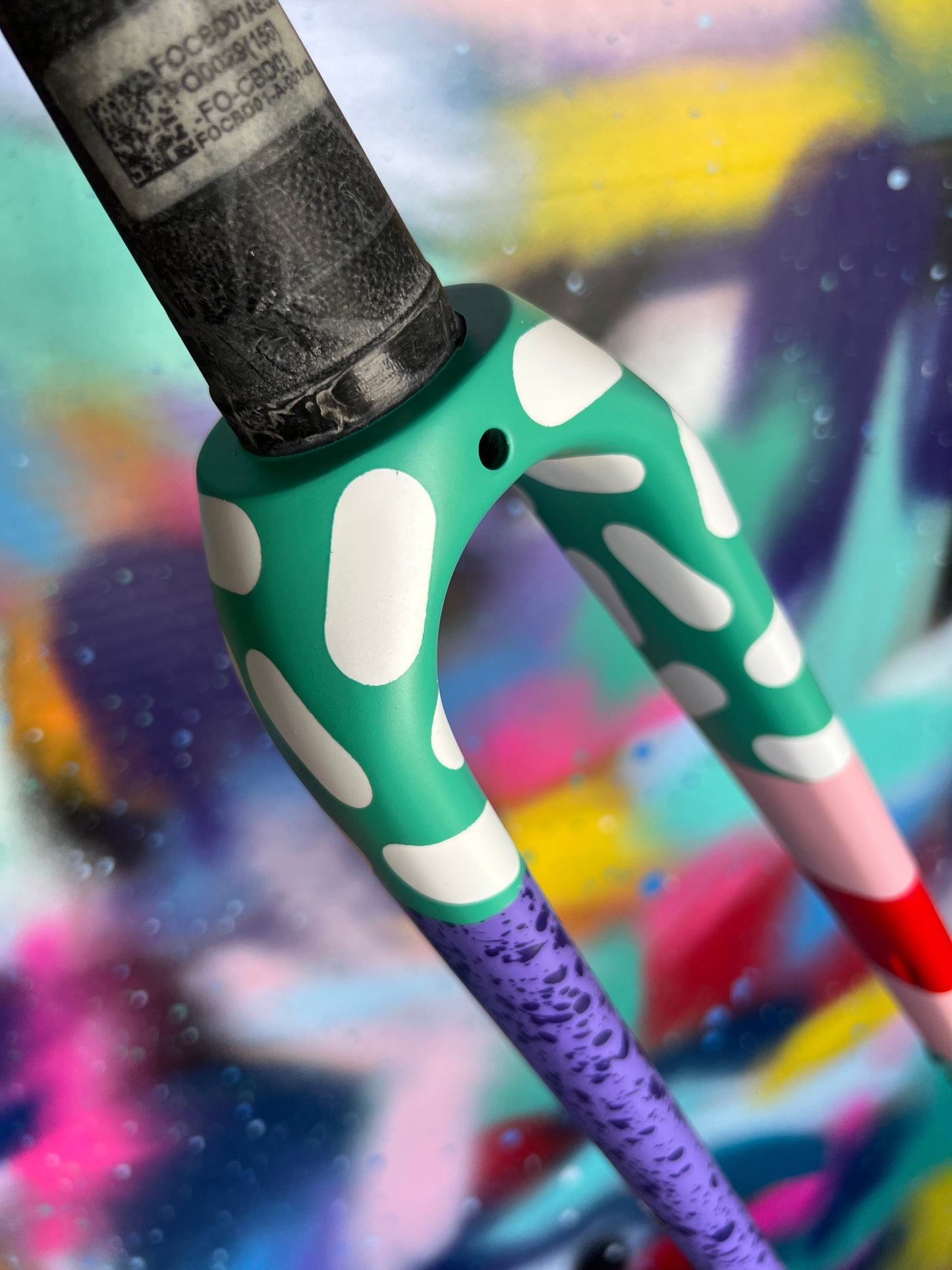 Custom Painted Carbon Gravel / Adventure Fork - Party Fork #10