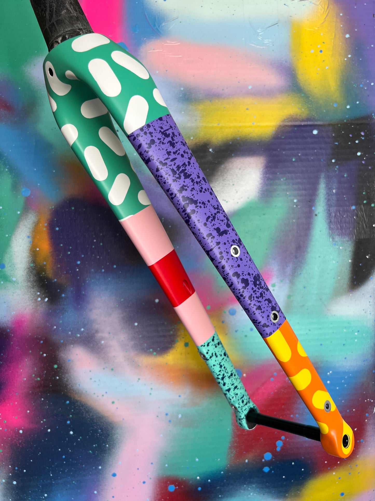Custom Painted Carbon Gravel / Adventure Fork - Party Fork #10