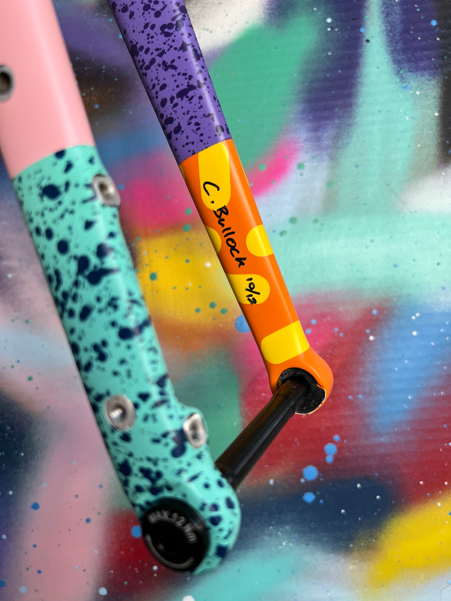 Custom Painted Carbon Gravel / Adventure Fork - Party Fork #10