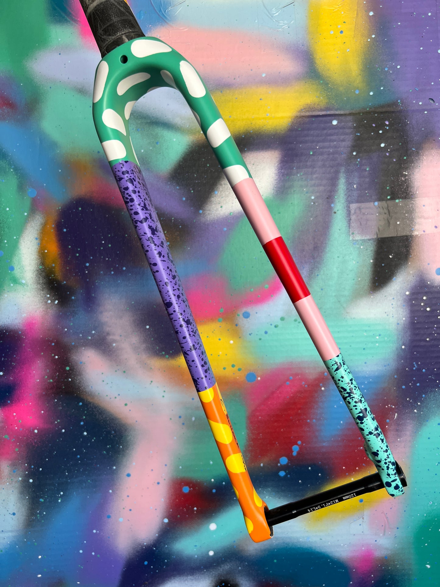 Custom Painted Carbon Gravel / Adventure Fork - Party Fork #10