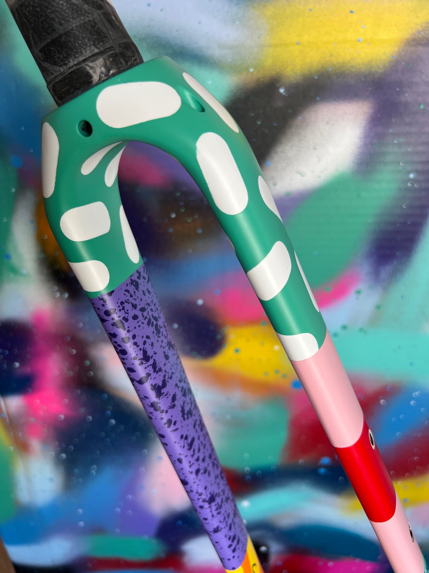 Custom Painted Carbon Gravel / Adventure Fork - Party Fork #10