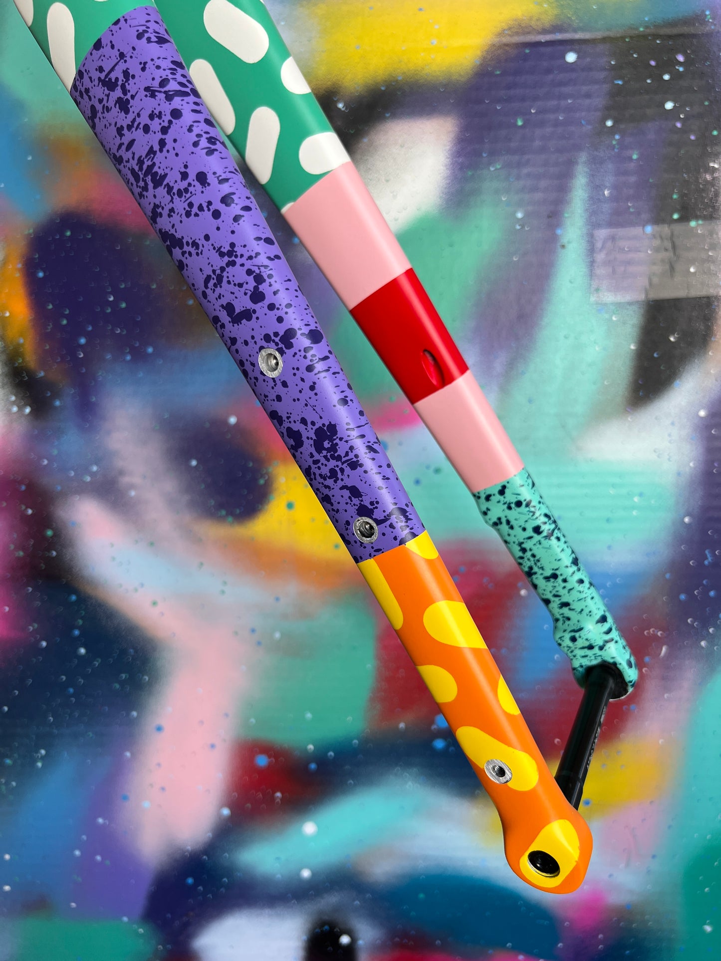 Custom Painted Carbon Gravel / Adventure Fork - Party Fork #10