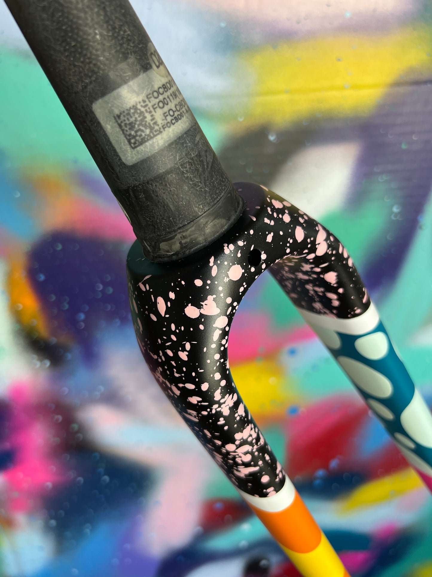 Custom Painted Carbon Gravel / Adventure Fork - Party Fork #01