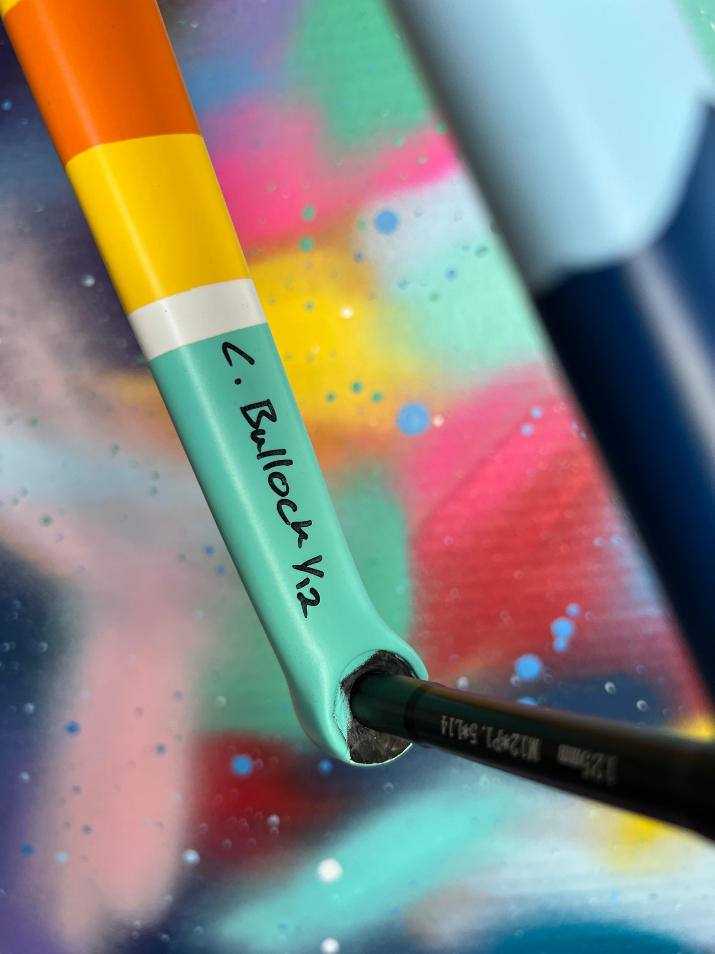 Custom Painted Carbon Gravel / Adventure Fork - Party Fork #01