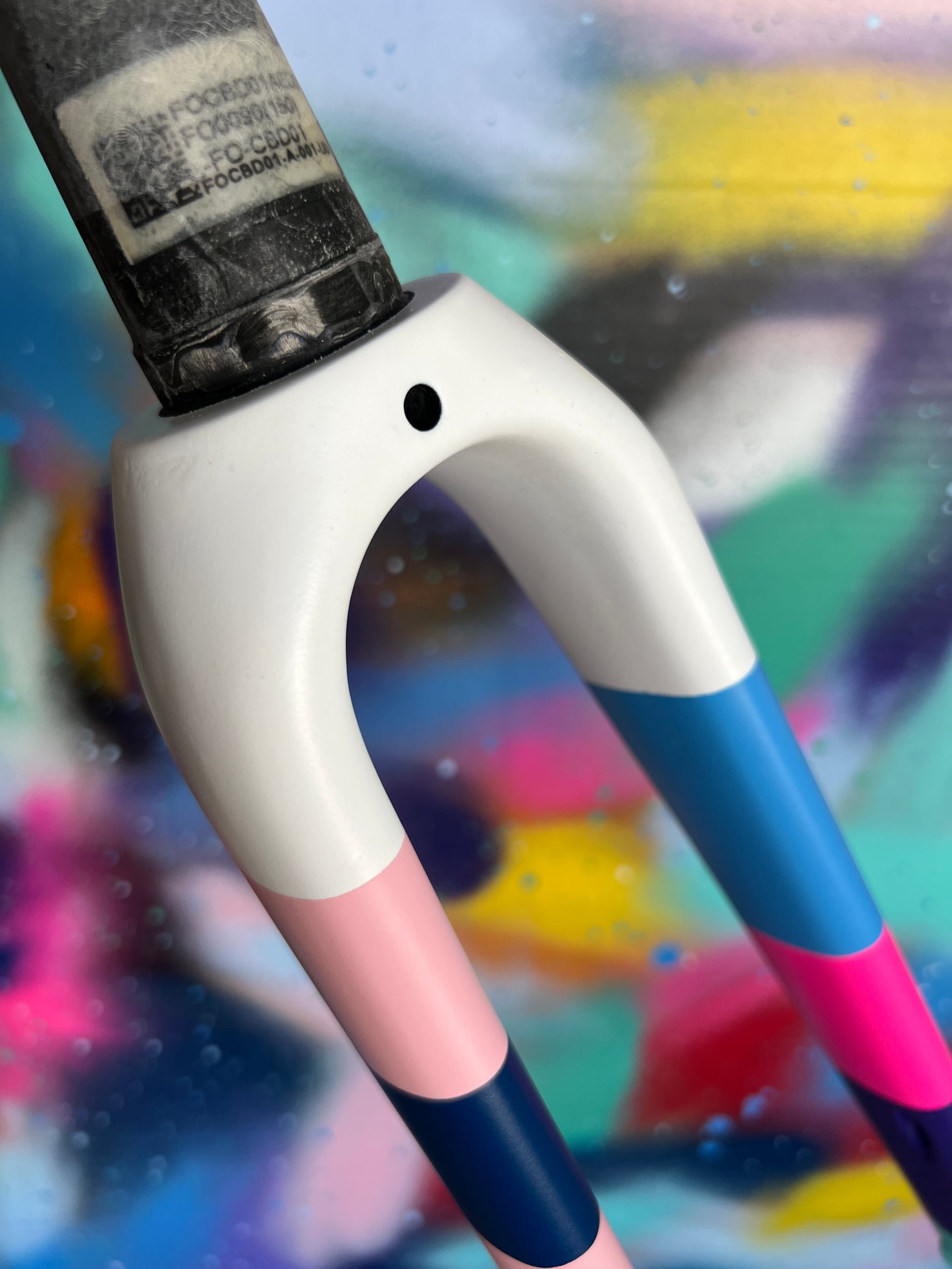 Custom Painted Carbon Gravel / Adventure Fork - Party Fork #06