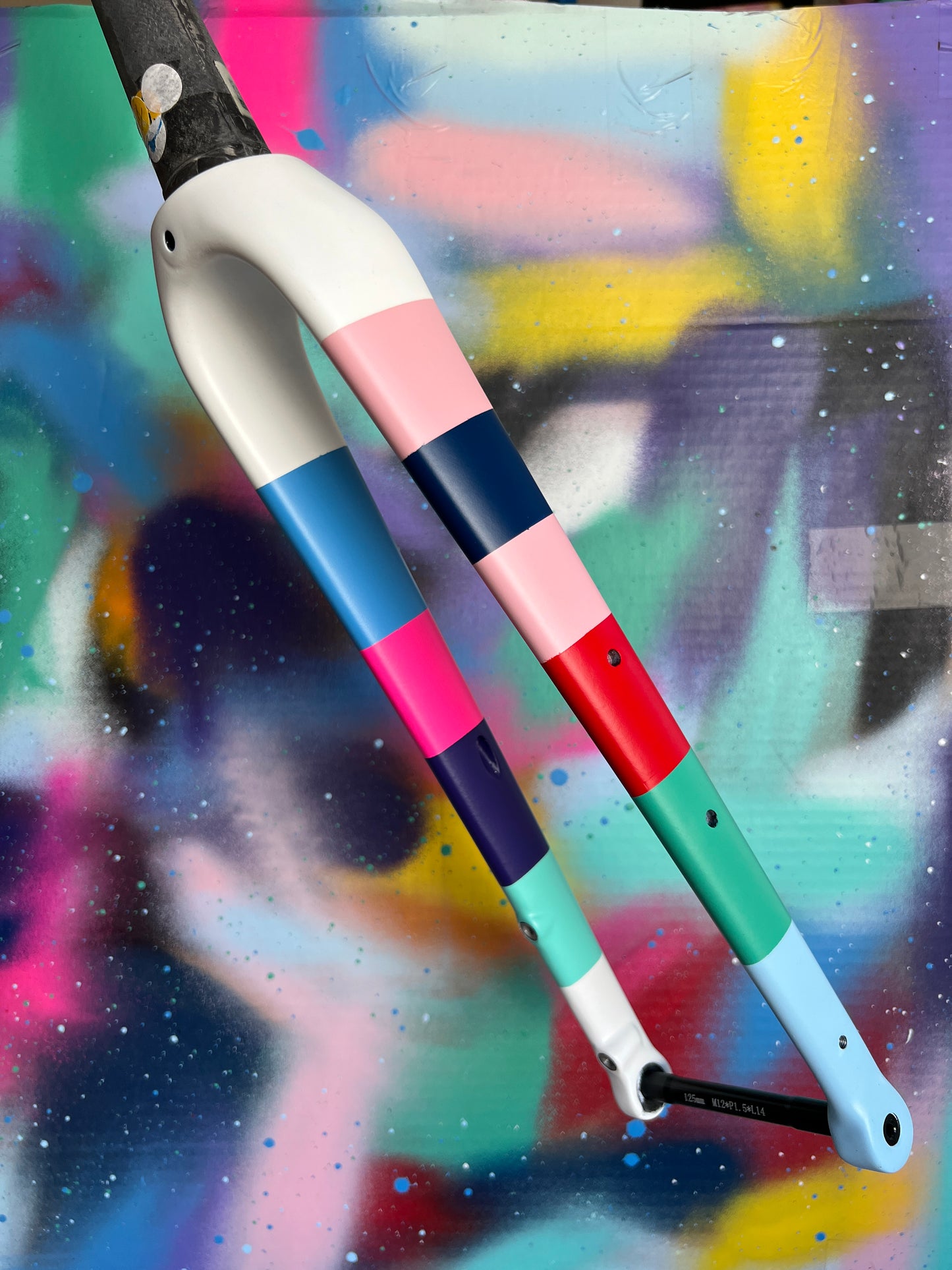 Custom Painted Carbon Gravel / Adventure Fork - Party Fork #06