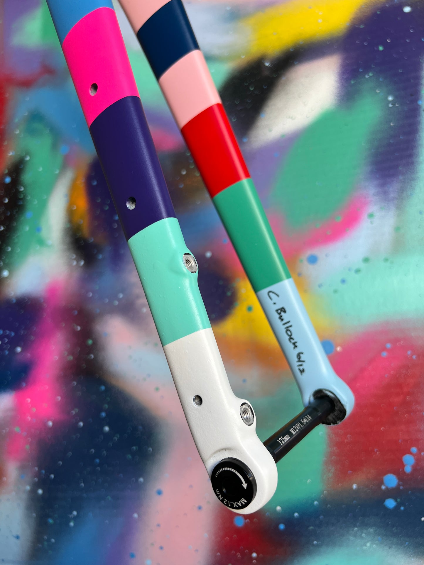 Custom Painted Carbon Gravel / Adventure Fork - Party Fork #06