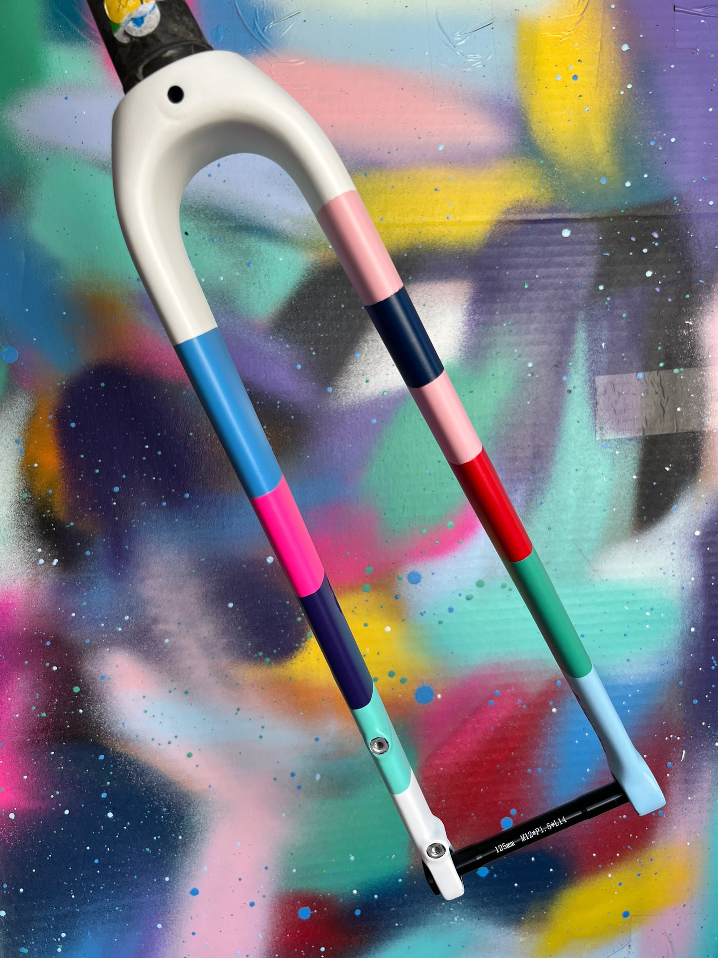 Custom Painted Carbon Gravel / Adventure Fork - Party Fork #06