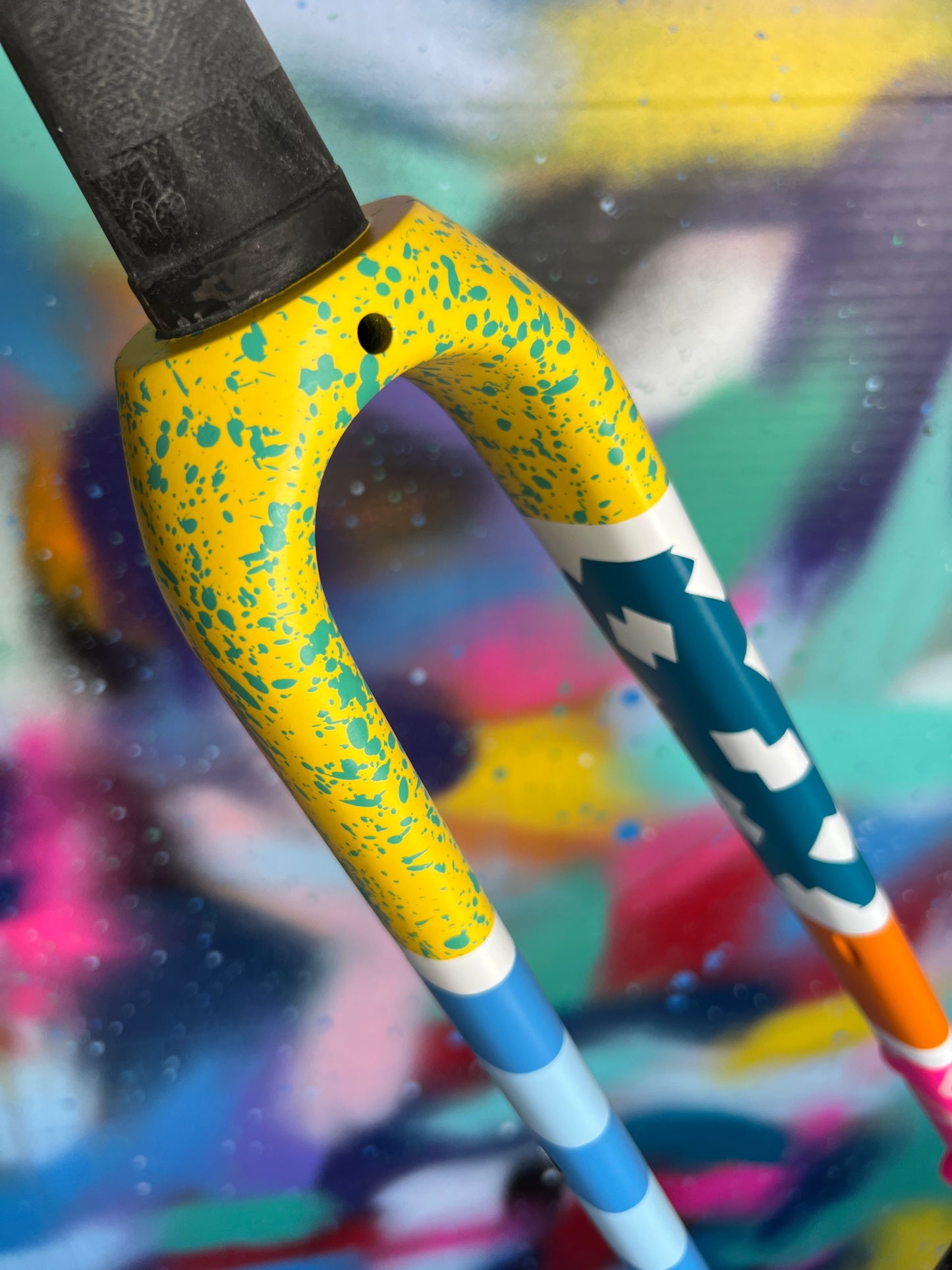 Custom Painted Carbon Gravel / Adventure Fork - Party Fork #03