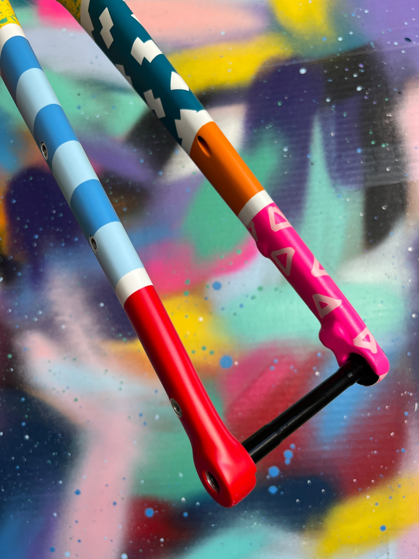 Custom Painted Carbon Gravel / Adventure Fork - Party Fork #03