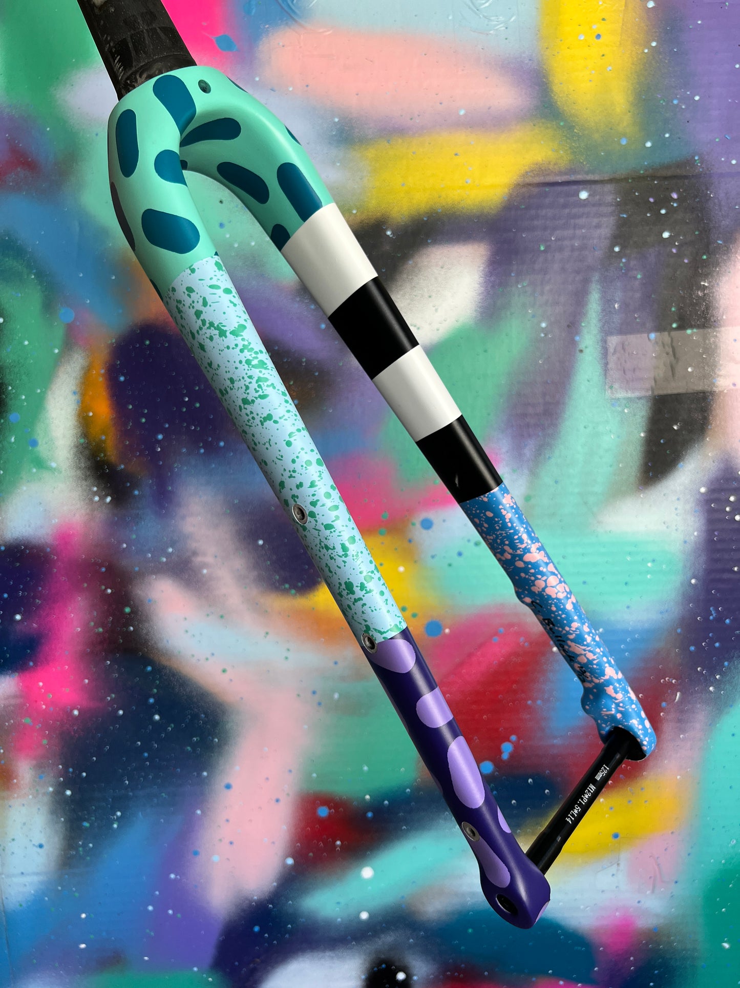 Custom Painted Carbon Gravel / Adventure Fork - Party Fork #12
