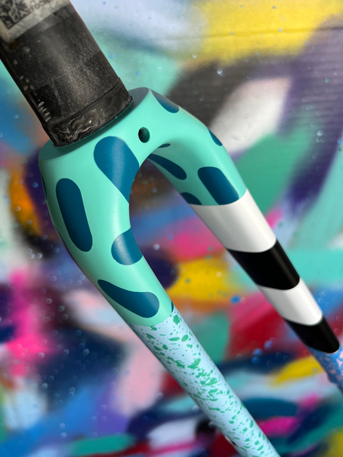 Custom Painted Carbon Gravel / Adventure Fork - Party Fork #12