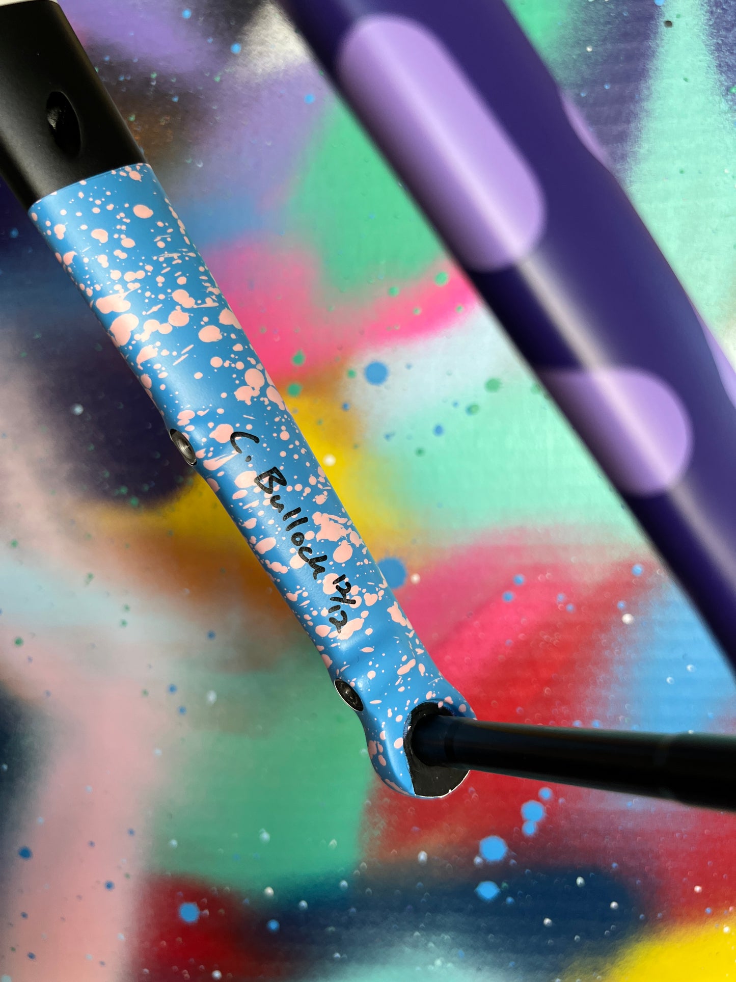 Custom Painted Carbon Gravel / Adventure Fork - Party Fork #12