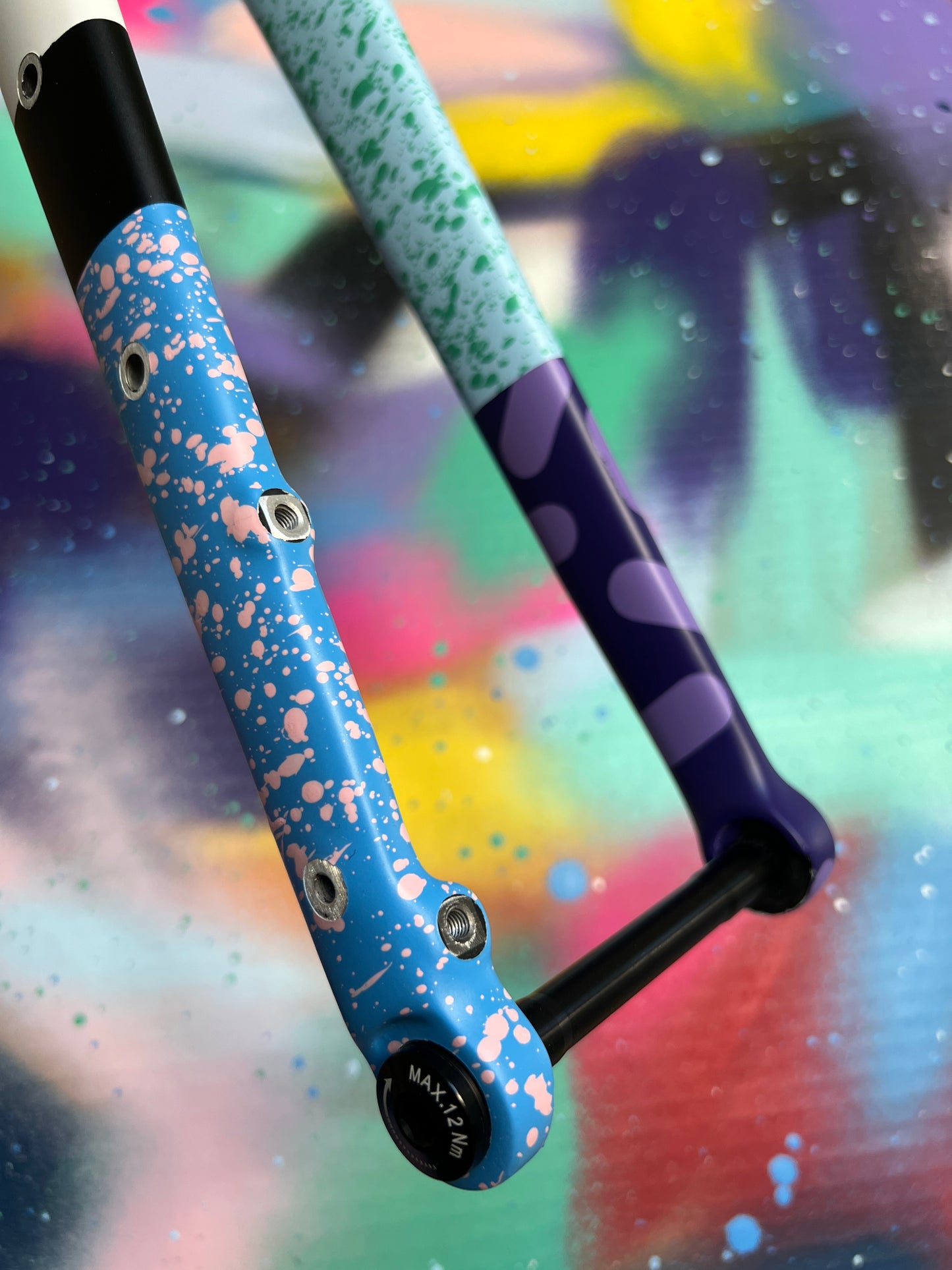 Custom Painted Carbon Gravel / Adventure Fork - Party Fork #12