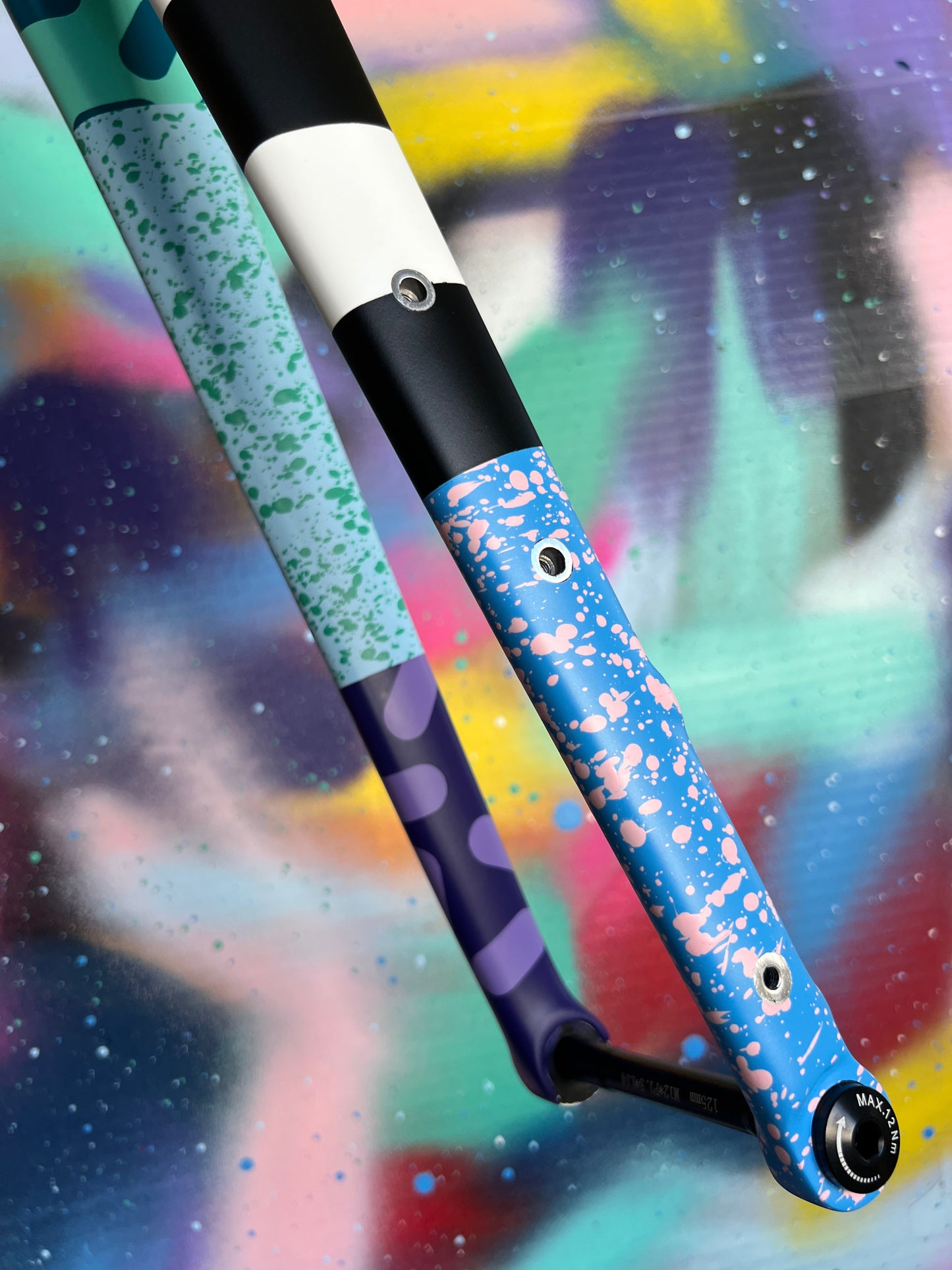 Custom Painted Carbon Gravel / Adventure Fork - Party Fork #12
