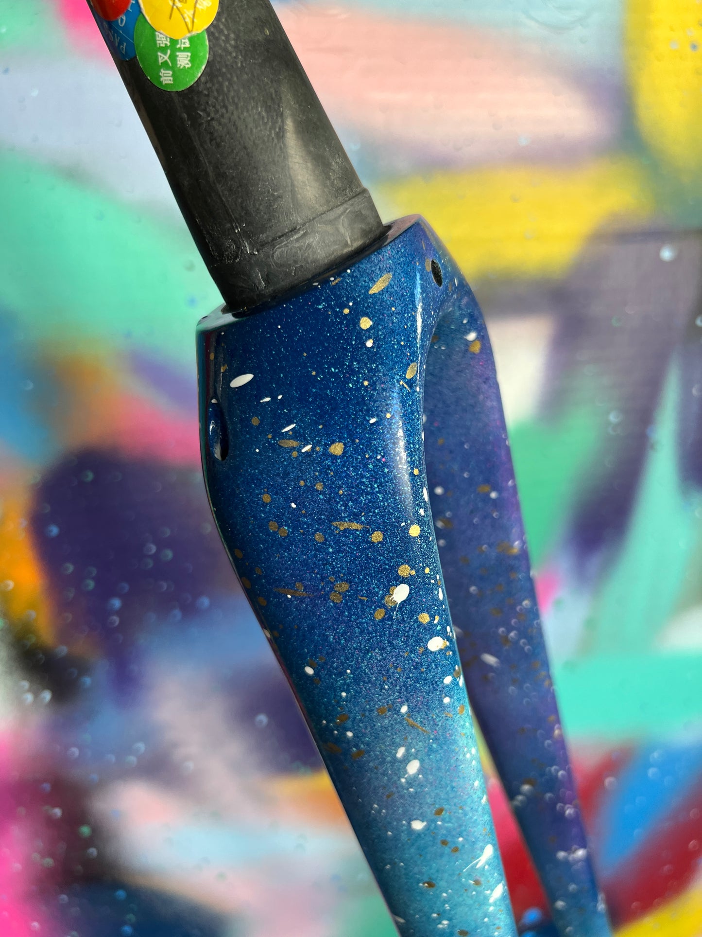 Custom Painted Carbon Gravel / Adventure Fork - Nebula Theme Party Fork