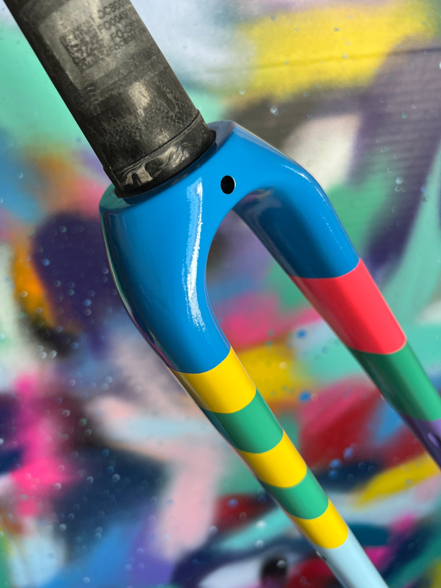 Custom Painted Carbon Gravel / Adventure Fork - Gloss Rainbow