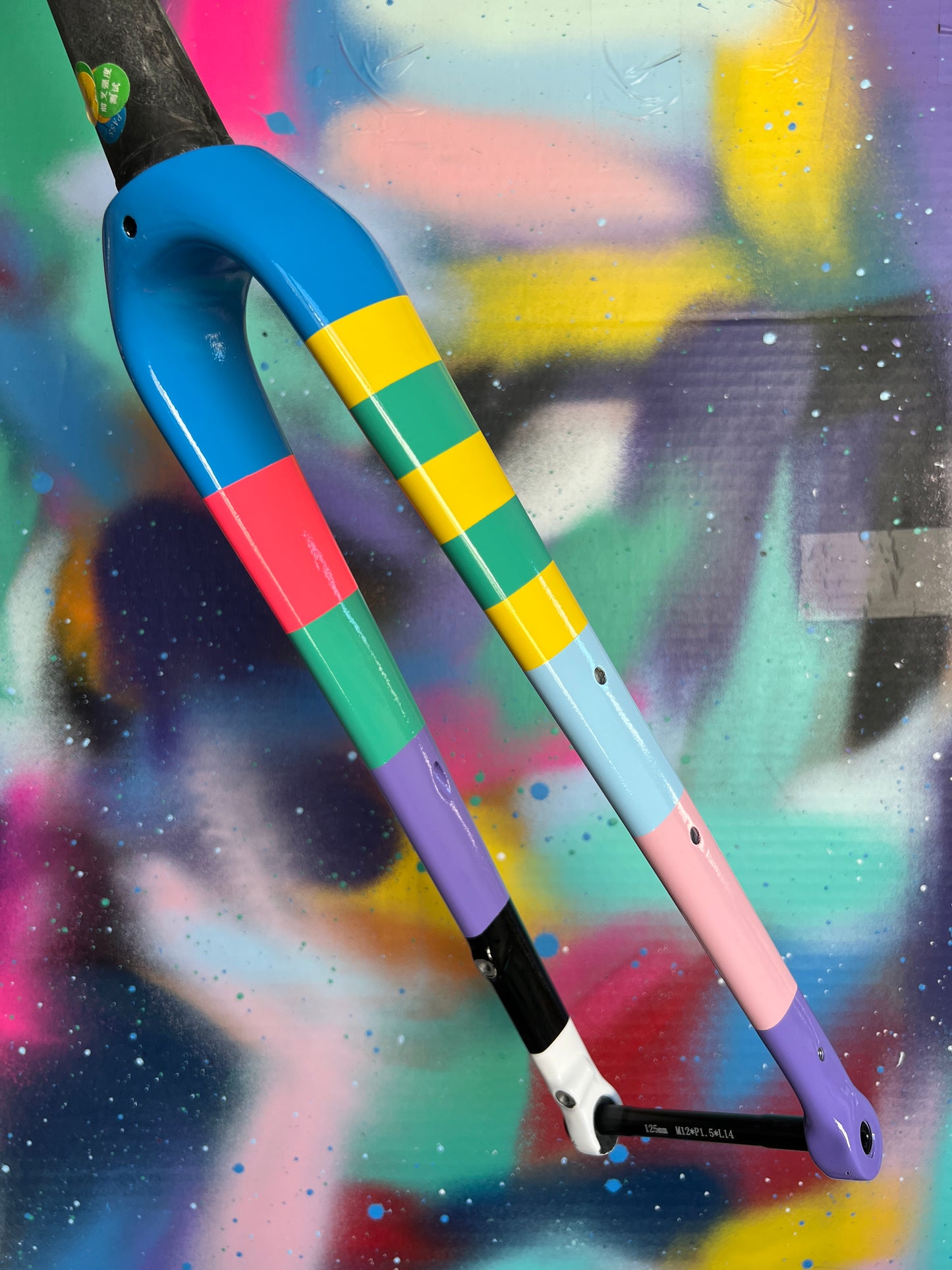 Custom Painted Carbon Gravel / Adventure Fork - Gloss Rainbow