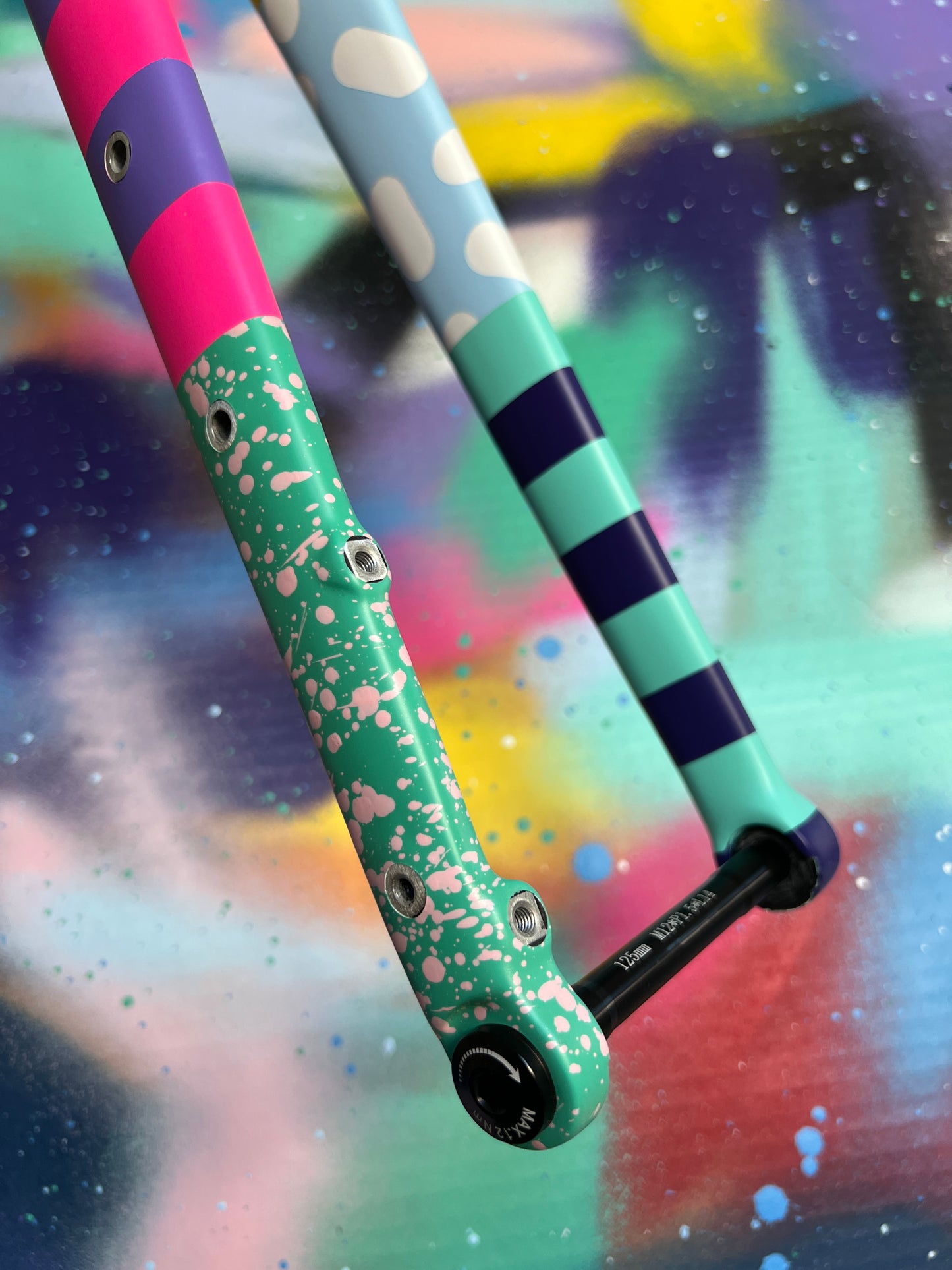 Custom Painted Carbon Gravel / Adventure Fork - Party Fork #11