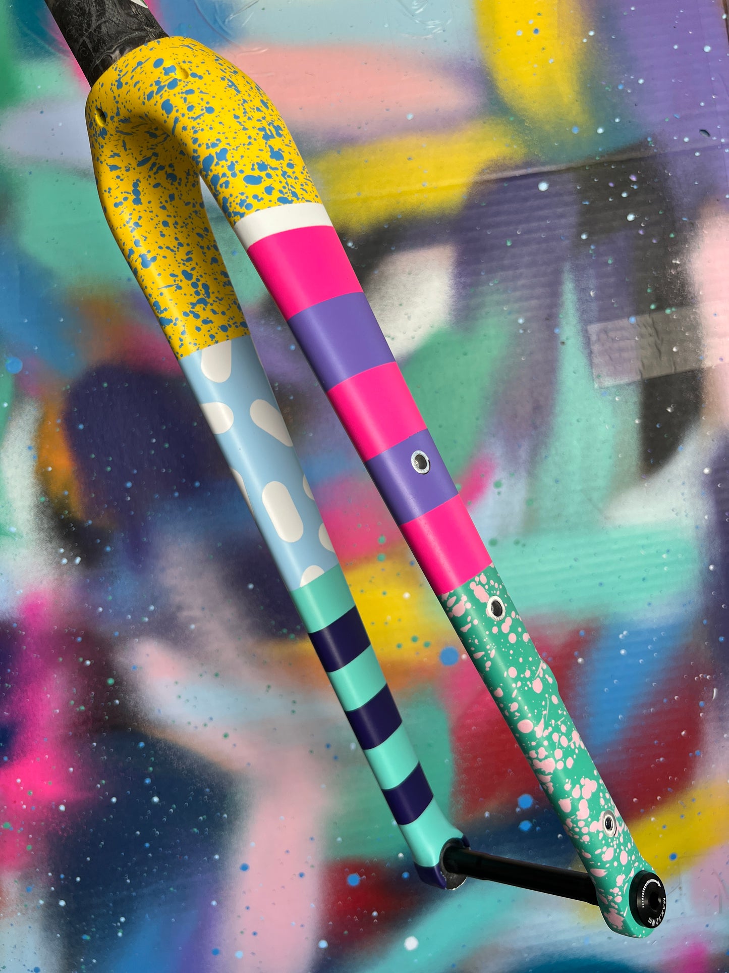 Custom Painted Carbon Gravel / Adventure Fork - Party Fork #11