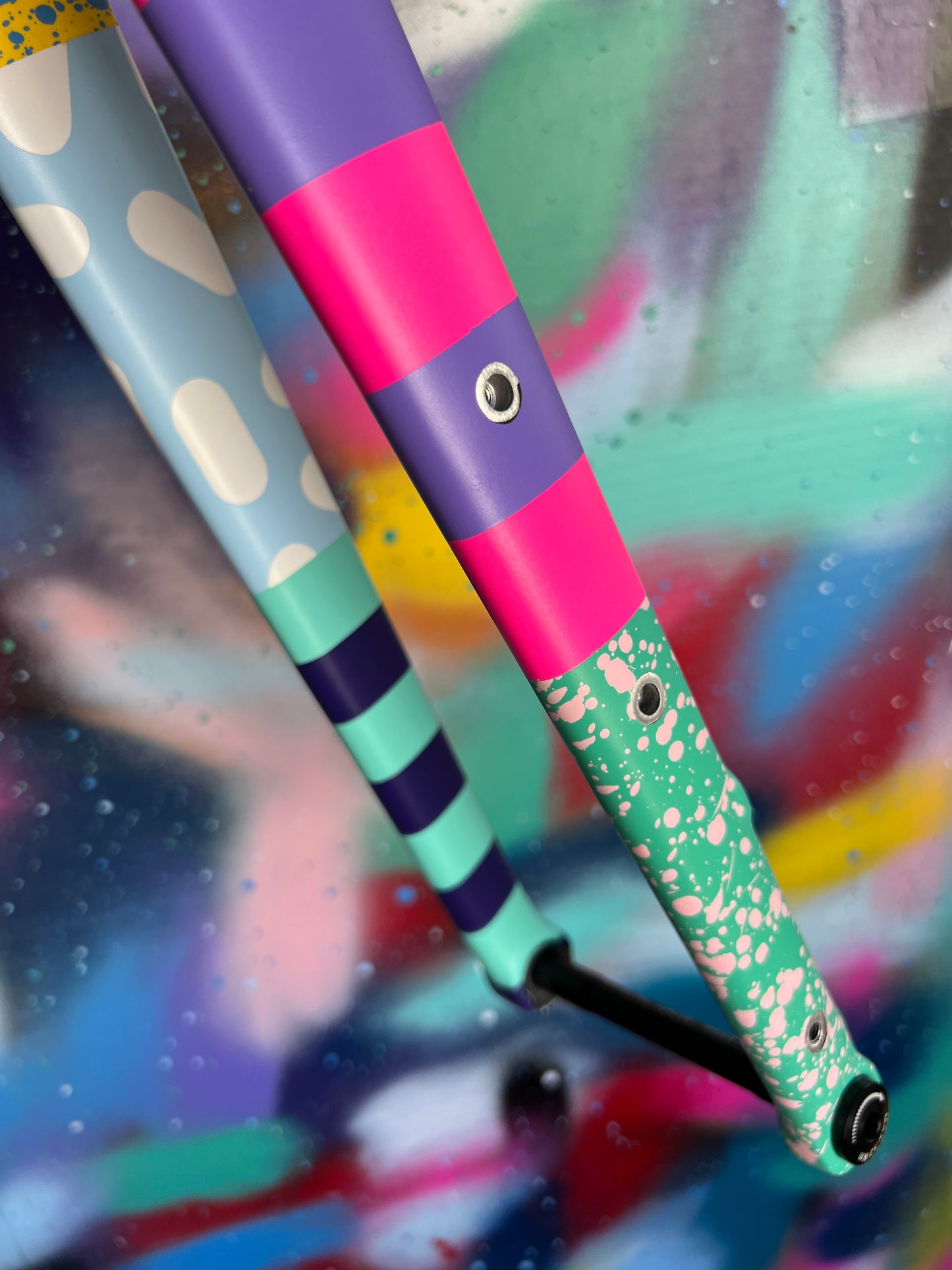 Custom Painted Carbon Gravel / Adventure Fork - Party Fork #11