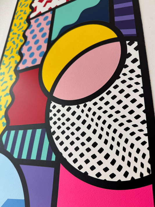 Color Door #3 Painting by Curtis Bullock - 15" X 30"